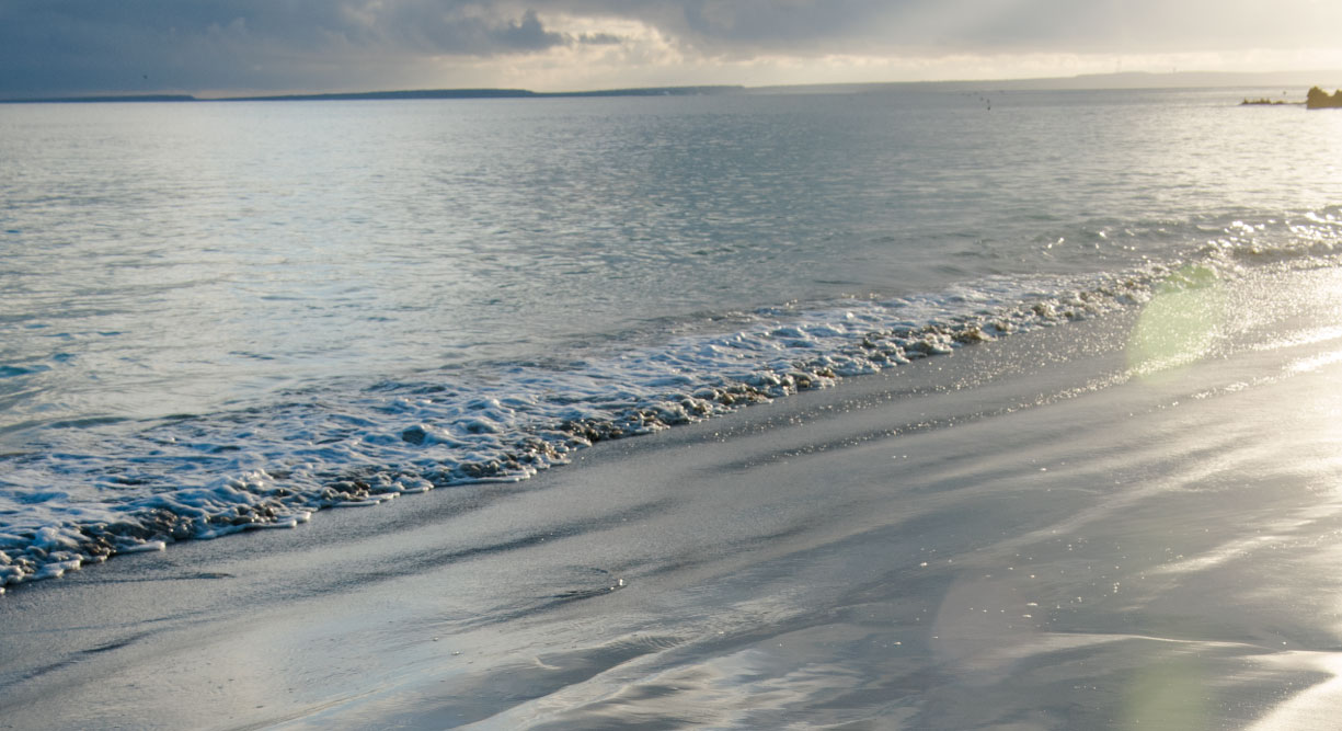 Bachas Beach - Santa Cruz in Galapagos Island beautiful white sand beach