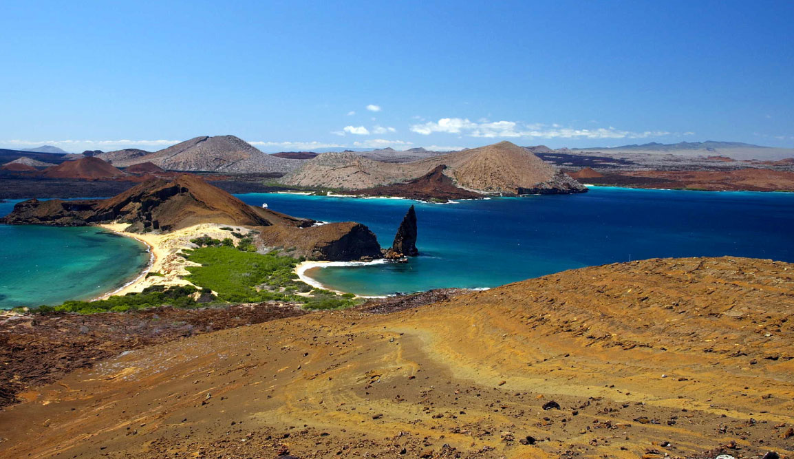 Bartolome in Galapagos Islands landscape, beautiful view of the island